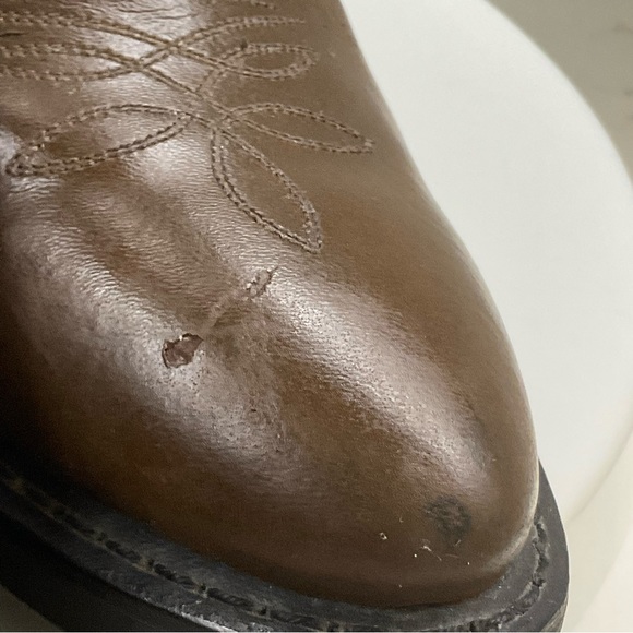 Justin Boots Crazy Cow Leather men’s JB1100 Size 8.5 D - Picture 9 of 10